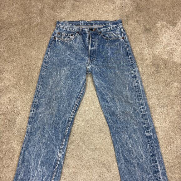 Vintage 80s Levi's 501 XX Straight Leg Jeans 31x32 (30x31) Made in USA Acid - Picture 2 of 14